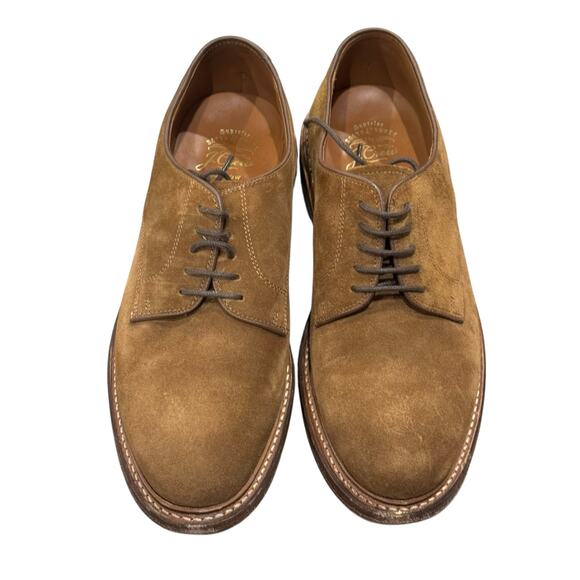 J. Crew Men's Ludlow Derbys Dress Shoes Lace Up in Snuff Suede Size 9 - Picture 7 of 12